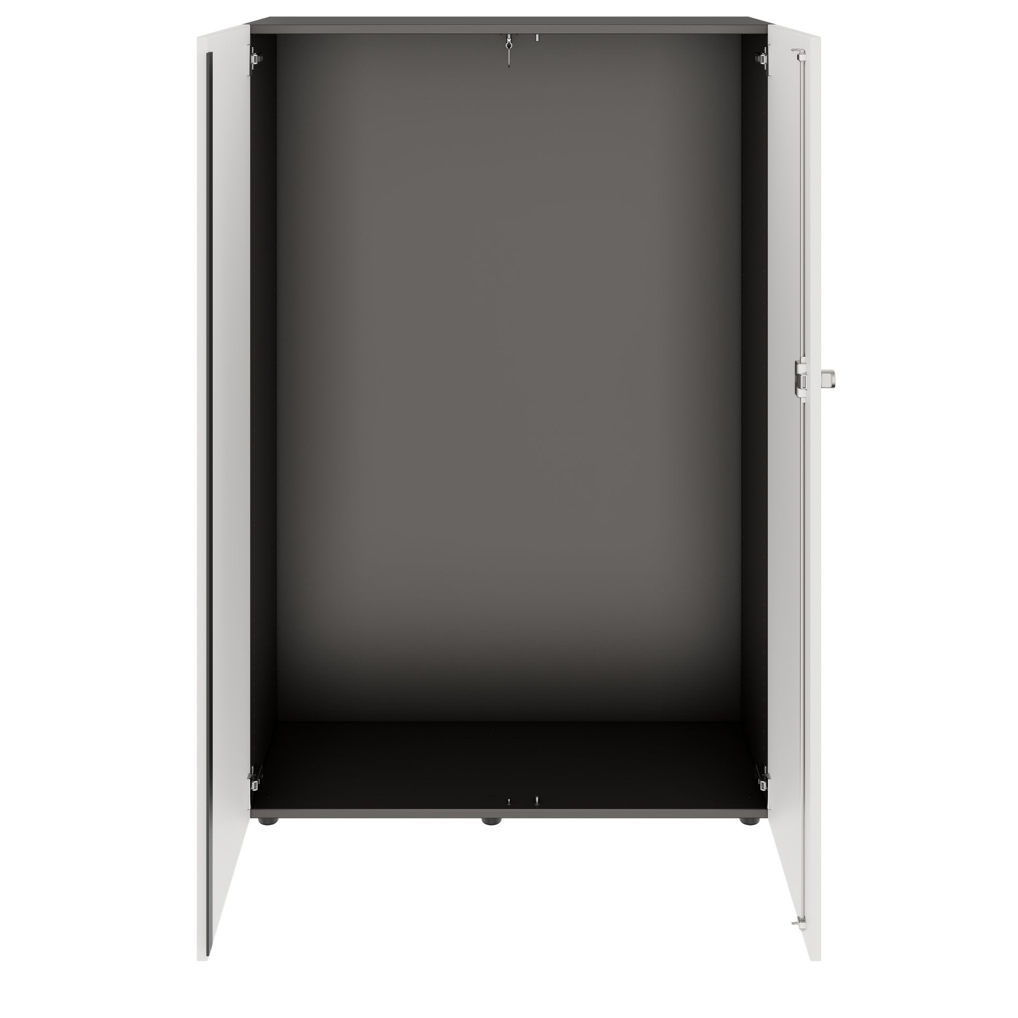 PRO Gabinetto di Cloakroom | 4 OH, 800 - 1000 x 1510 mm, morbido -close, grafite / bianco