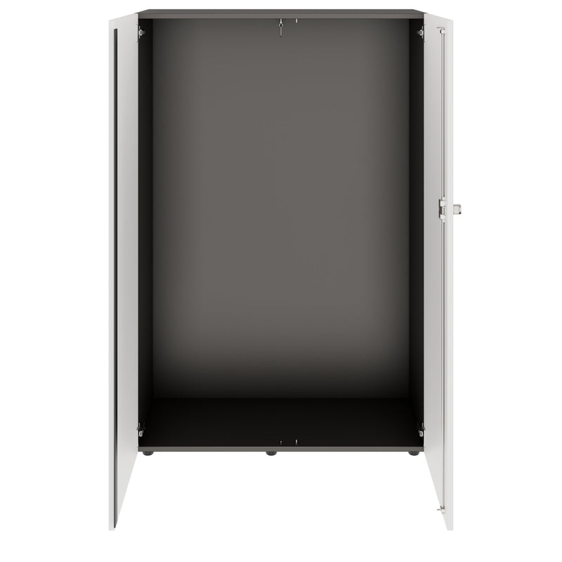 PRO Garderobenschrank | 4 OH, 800 - 1000 x 1510 mm, Soft-Close, Graphit / Weiß - 3 Main Image