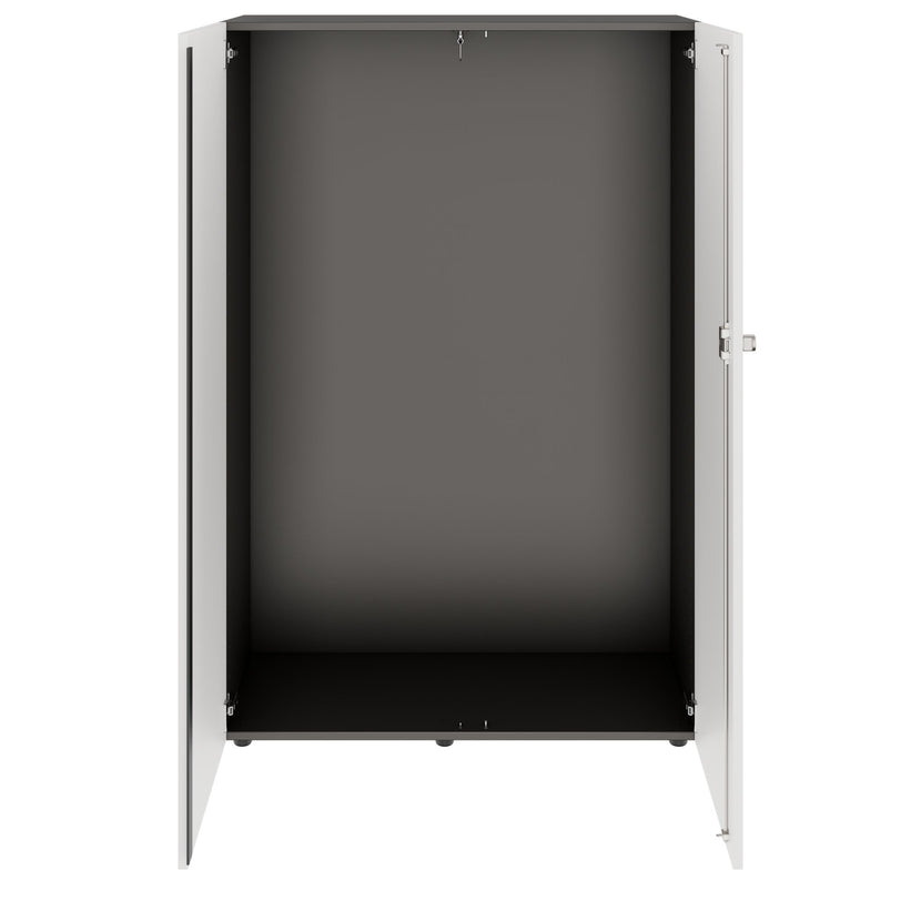 PRO Gabinetto di Cloakroom | 4 OH, 800 - 1000 x 1510 mm, morbido -close, grafite / bianco