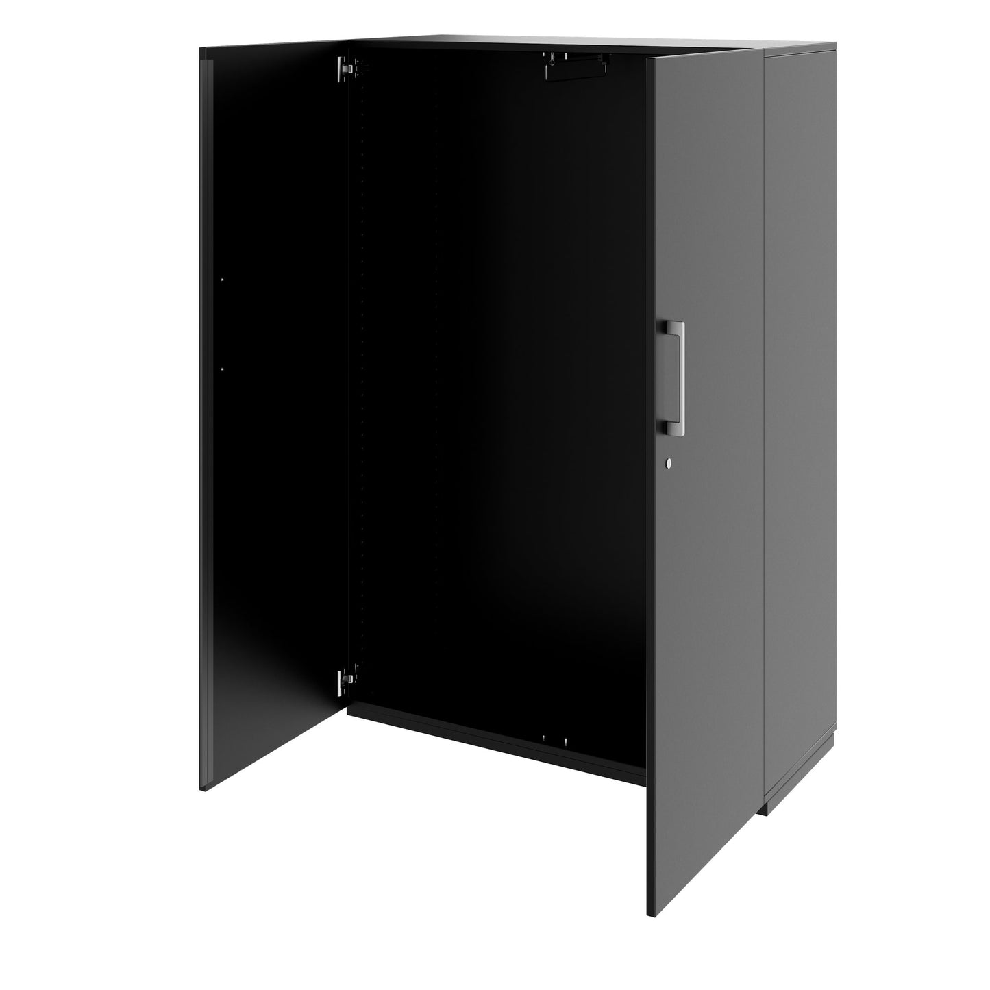 PRO Gabinetto di Cloakroom | 4 OH, 800 - 1000 x 1510 mm, morbido, nero