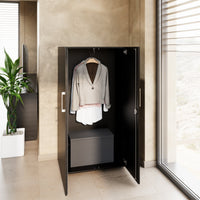 PRO Gabinetto di Cloakroom | 4 OH, 800 - 1000 x 1510 mm, morbido, nero