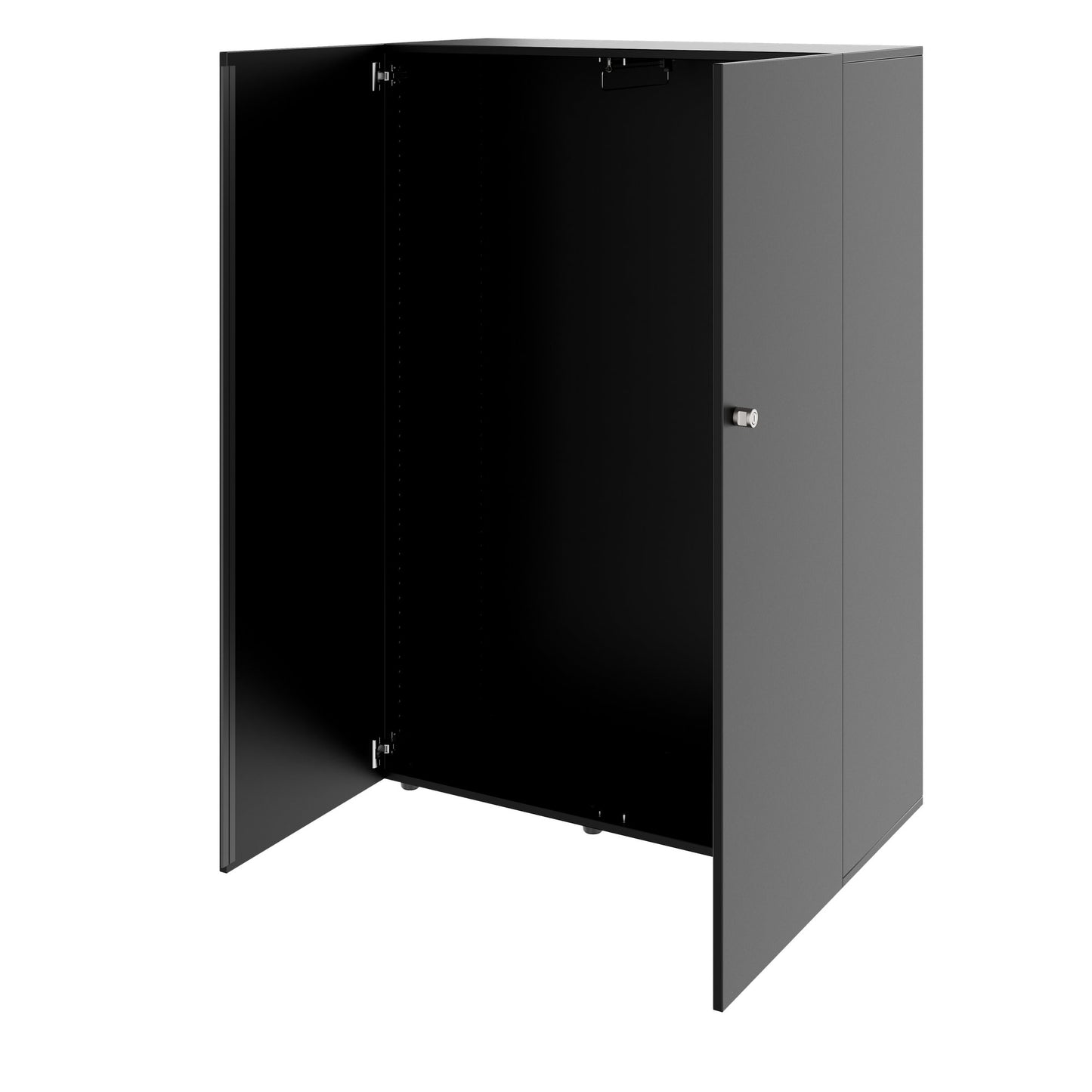 PRO Gabinetto di Cloakroom | 4 OH, 800 - 1000 x 1510 mm, morbido, nero