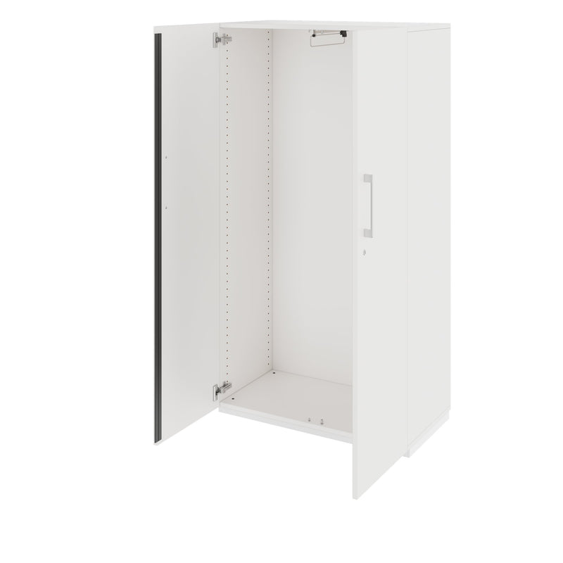 PRO Garderobenschrank | 4 OH, 800 - 1000 x 1510 mm, Soft-Close, Weiß - 7 Main Image