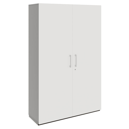 PRO Garderobenschrank | 5 OH, 1200 x 1880 mm, mit Regal, Soft-Close, Graphit / Weiss