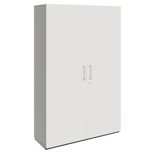 PRO Gabinetto di Cloakroom | 5 OH, 1200 x 1880 mm, con scaffale, morbido, grafite / bianco
