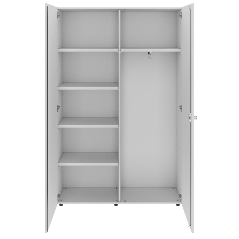 PRO Gabinetto di Cloakroom | 5 OH, 1200 x 1880 mm, con scaffale, morbido, grigio - 3 Main Image