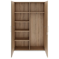PRO Gabinetto di Cloakroom | 5 OH, 1200 x 1880 mm, con scaffale, chiusura morbida, quercia naturale
