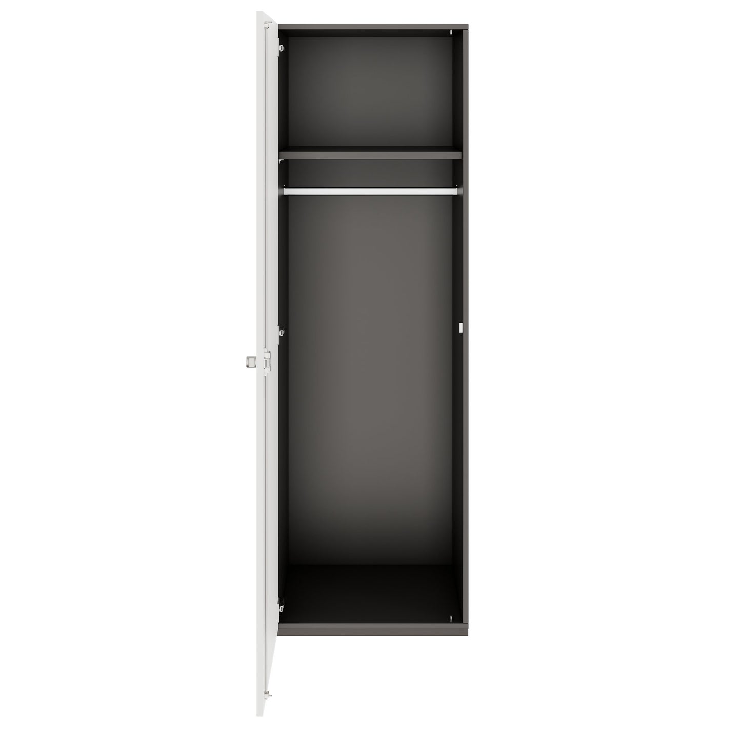 PRO Armoire de vestiaire | 5 oh, 400 - 600 x 1880 mm, Soft -Close, graphite / blanc