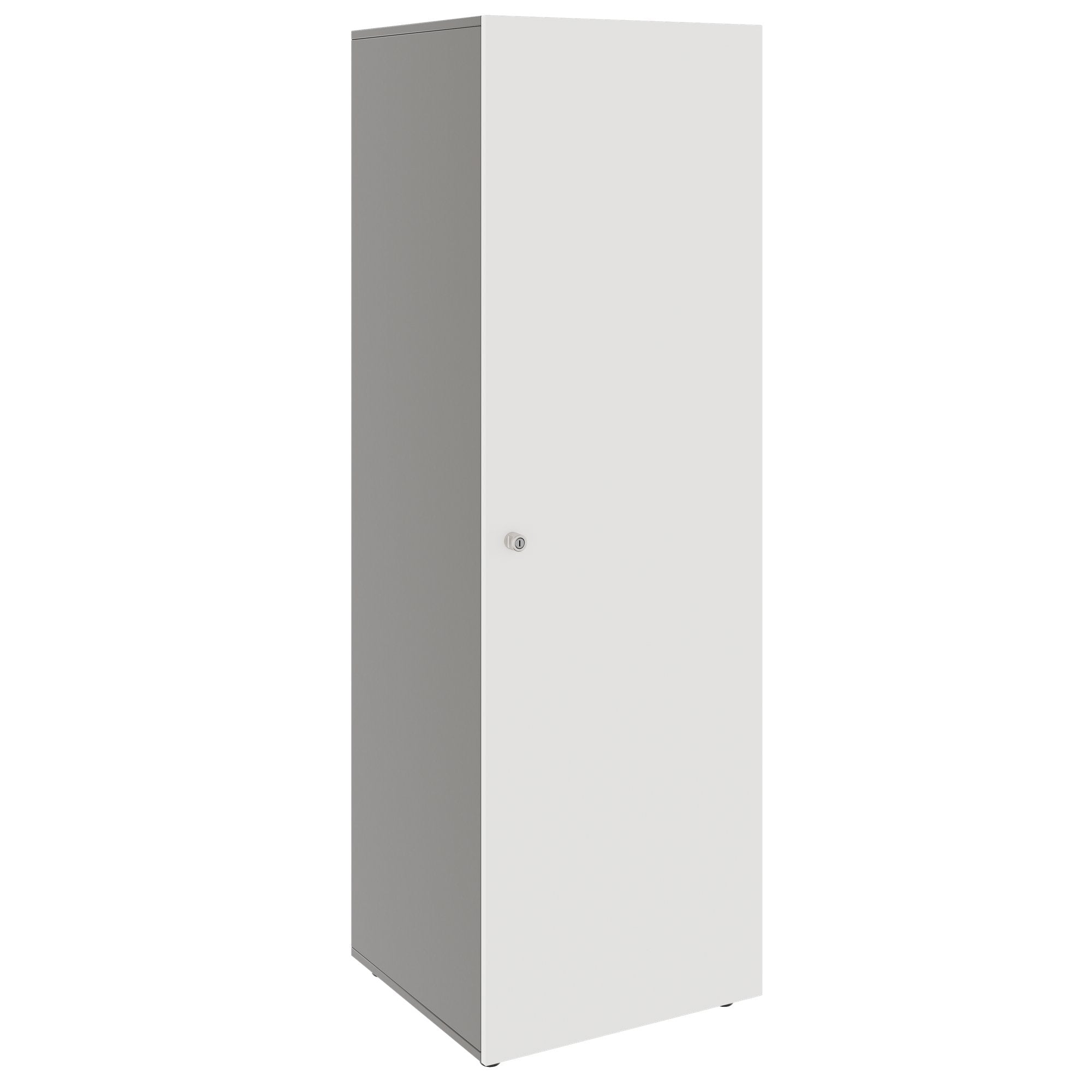 PRO Gabinetto di Cloakroom | 5 OH, 400 - 600 x 1880 mm, morbido -close, grafite / bianco