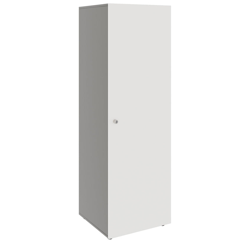 PRO Gabinetto di Cloakroom | 5 OH, 400 - 600 x 1880 mm, morbido -close, grafite / bianco