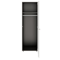 PRO Armoire de vestiaire | 5 oh, 400 - 600 x 1880 mm, Soft -Close, graphite / blanc