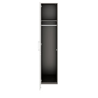 PRO Armoire de vestiaire | 5 oh, 400 - 600 x 1880 mm, Soft -Close, graphite / blanc