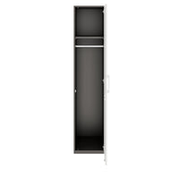 PRO Armoire de vestiaire | 5 oh, 400 - 600 x 1880 mm, Soft -Close, graphite / blanc