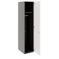 PRO Armoire de vestiaire | 5 oh, 400 - 600 x 1880 mm, Soft -Close, graphite / blanc