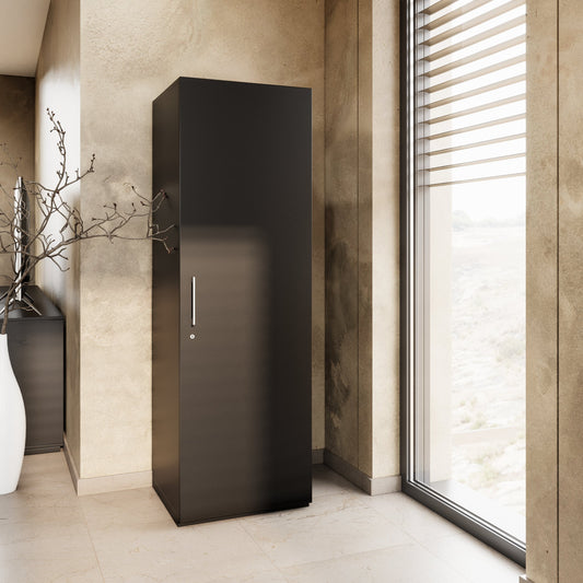 PRO Gabinetto di Cloakroom | 5 OH, 400 - 600 x 1880 mm, morbido, nero