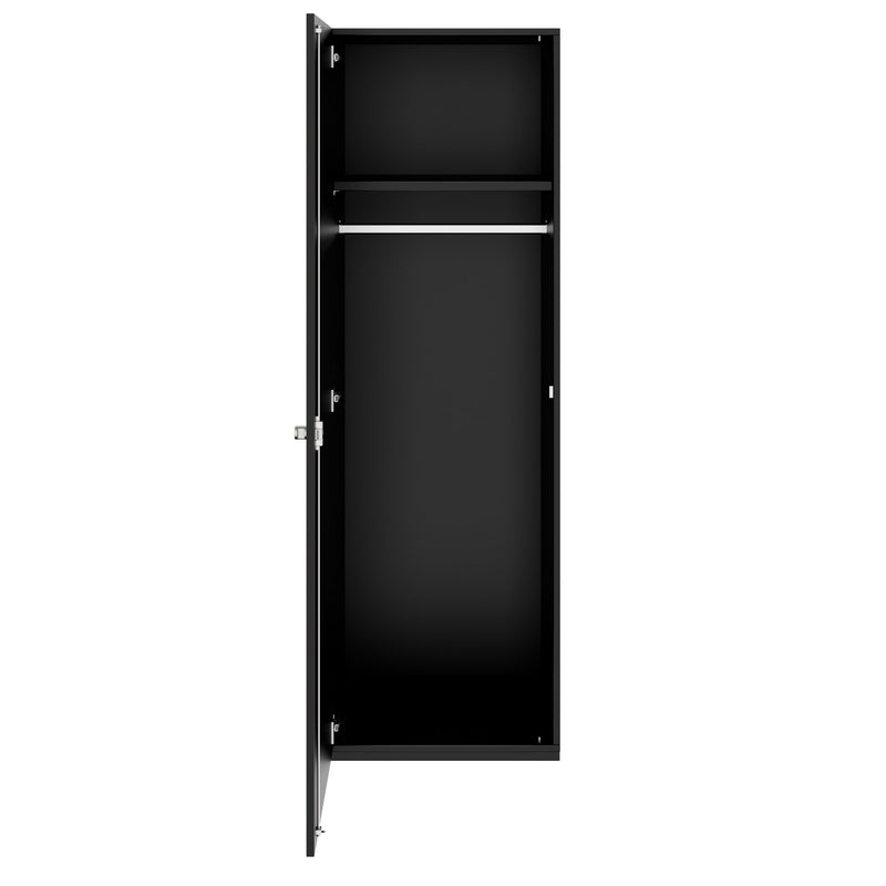 PRO Garderobenschrank | 5 OH, 400 - 600 x 1880 mm, Soft-Close, Schwarz - 3 Main Image