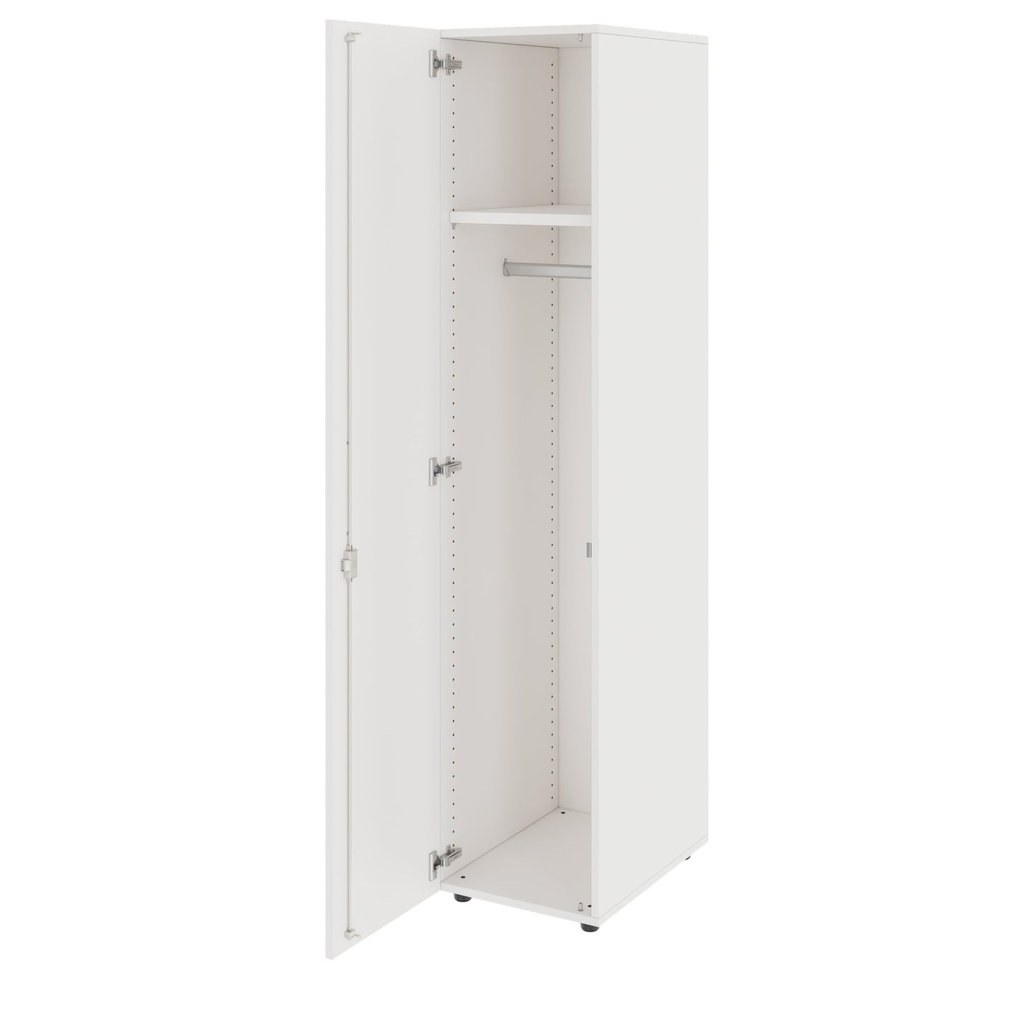 PRO Cloakroom cabinet | 5 Oh, 400 - 600 x 1880 mm, soft -close, white