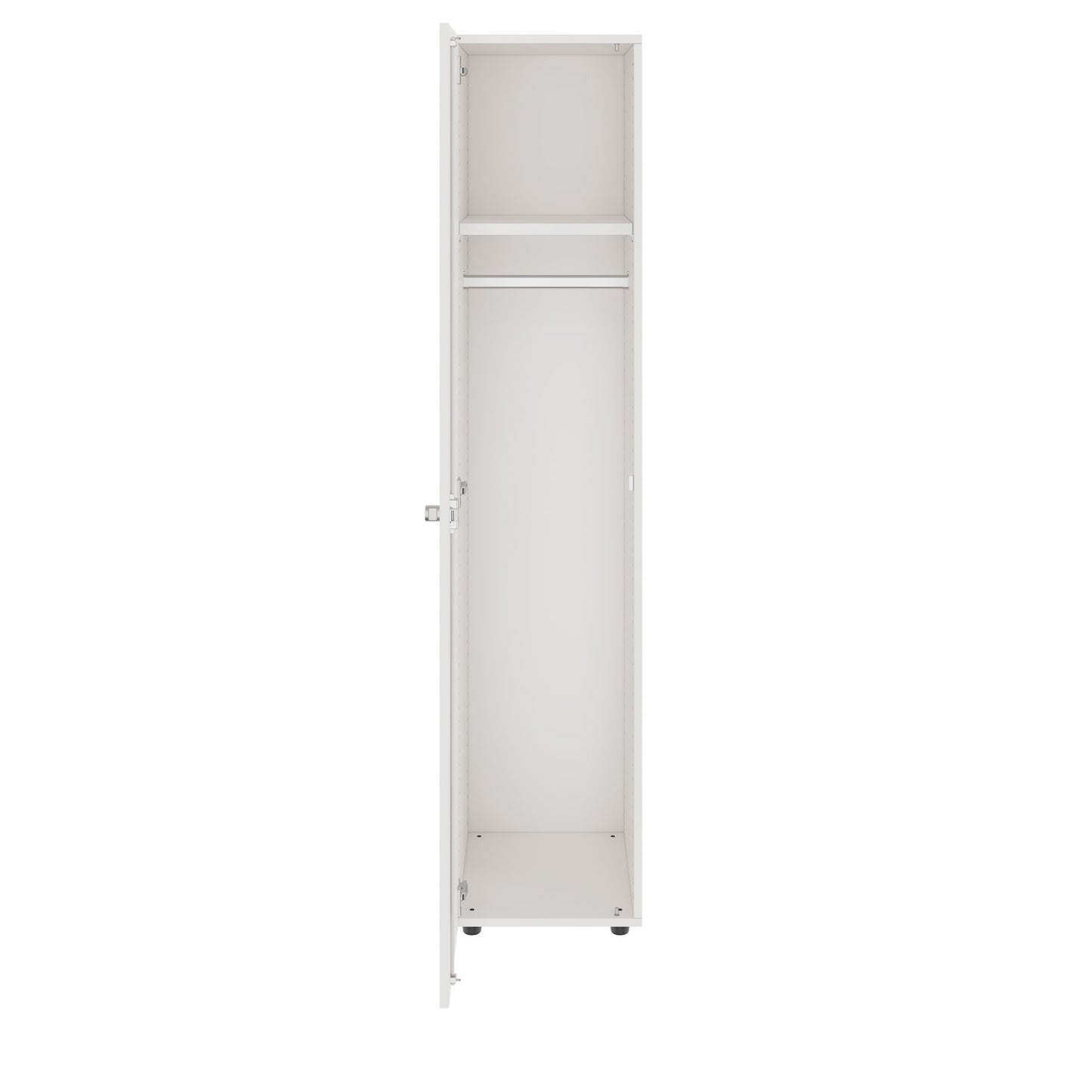 PRO Cloakroom cabinet | 5 Oh, 400 - 600 x 1880 mm, soft -close, white