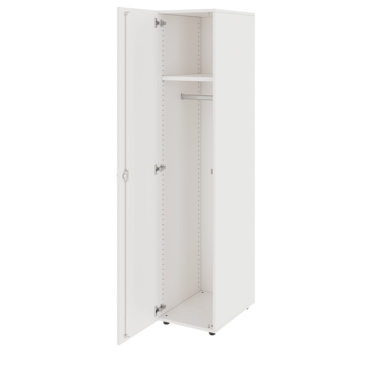 PRO Cloakroom cabinet | 5 Oh, 400 - 600 x 1880 mm, soft -close, white