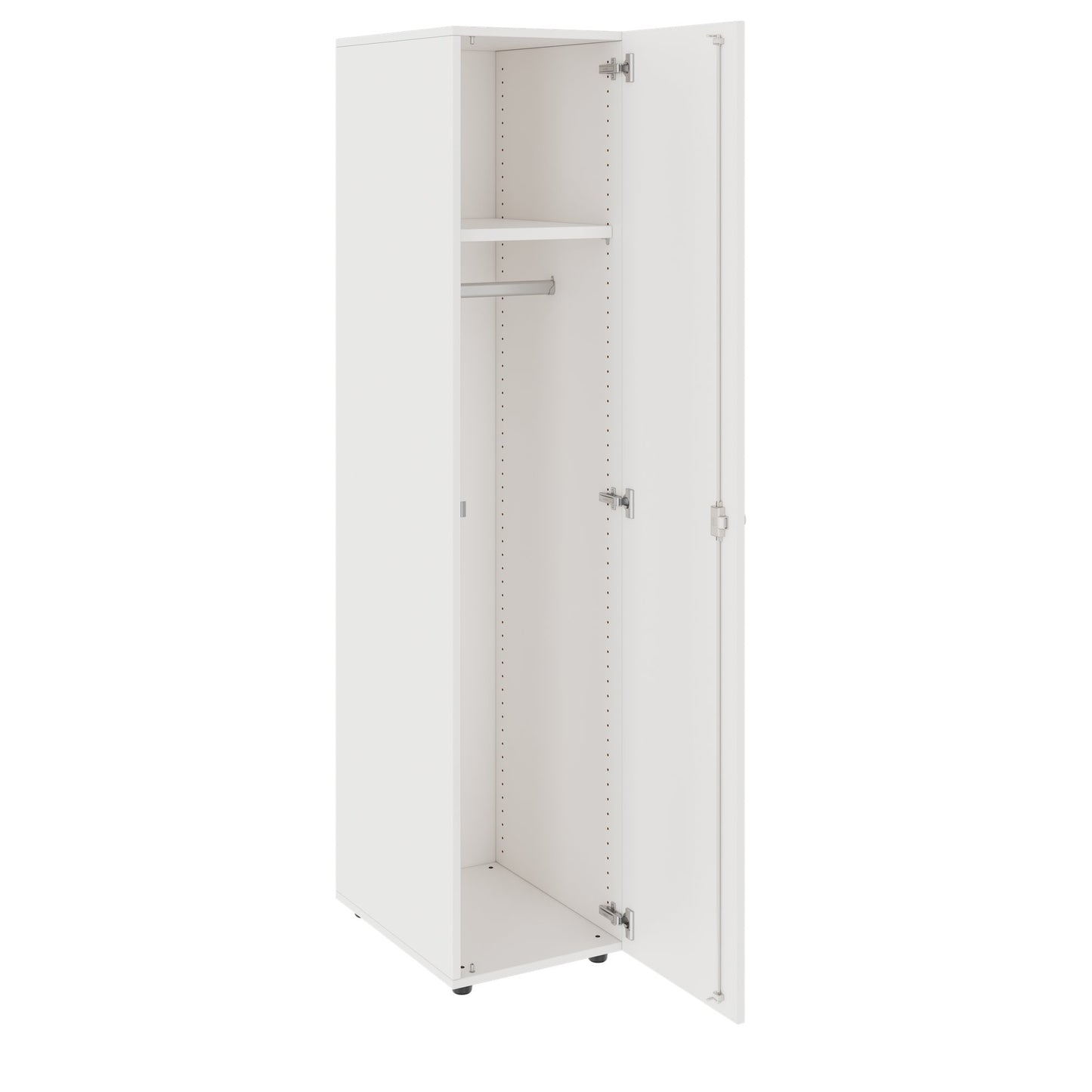 PRO Cloakroom cabinet | 5 Oh, 400 - 600 x 1880 mm, soft -close, white