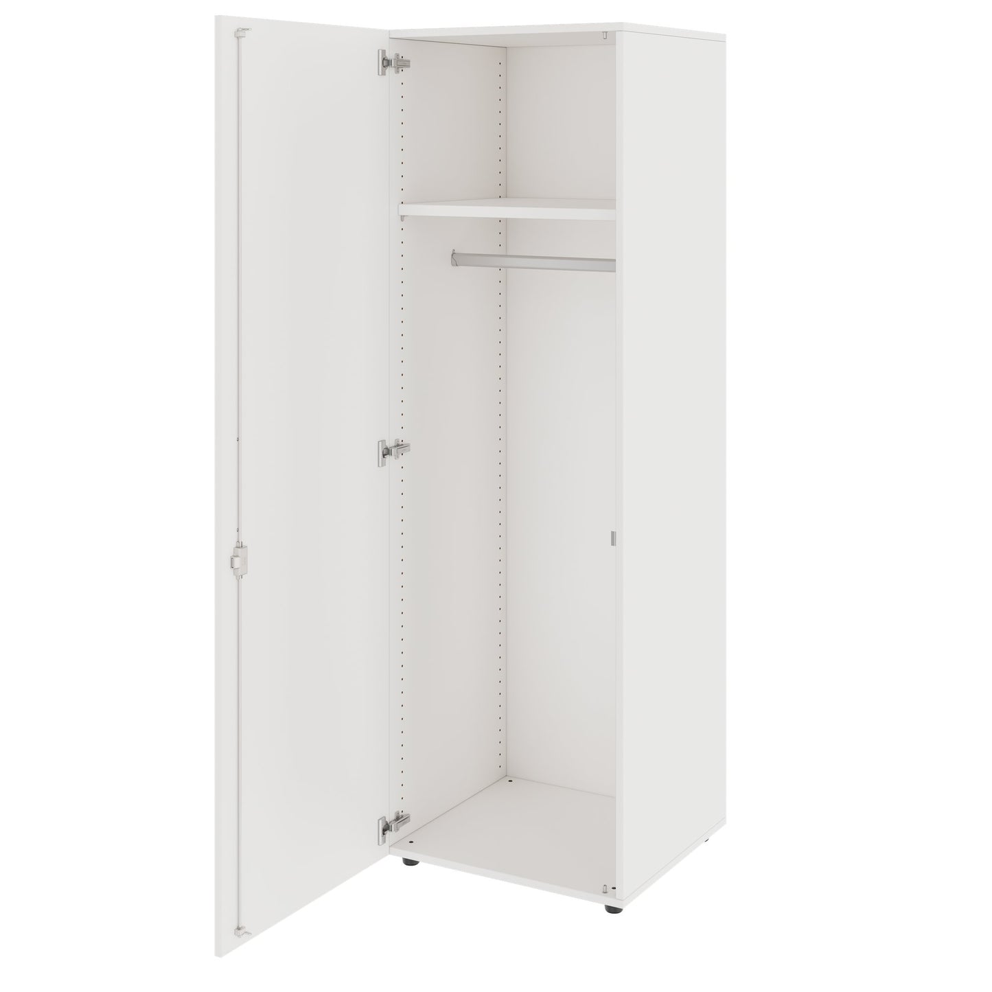 PRO Cloakroom cabinet | 5 Oh, 400 - 600 x 1880 mm, soft -close, white