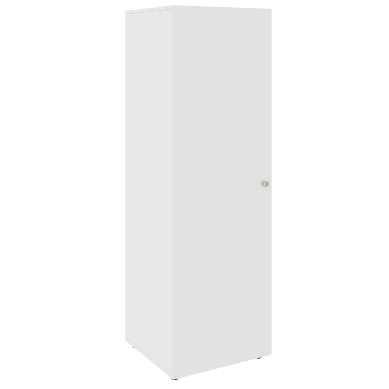 PRO Garderobenschrank | 5 OH, 400 - 600 x 1880 mm, Soft-Close, Weiß - 1 Main Image