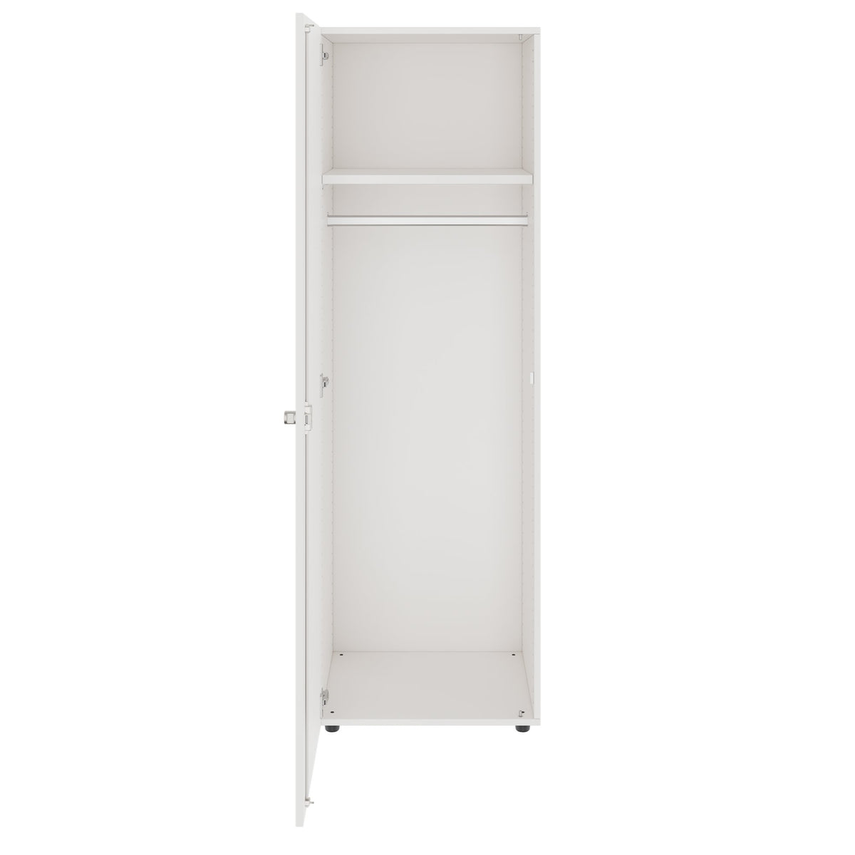 PRO Garderobenschrank | 5 OH, 400 - 600 x 1880 mm, Soft-Close, Weiß - 3 Lightbox Main Image