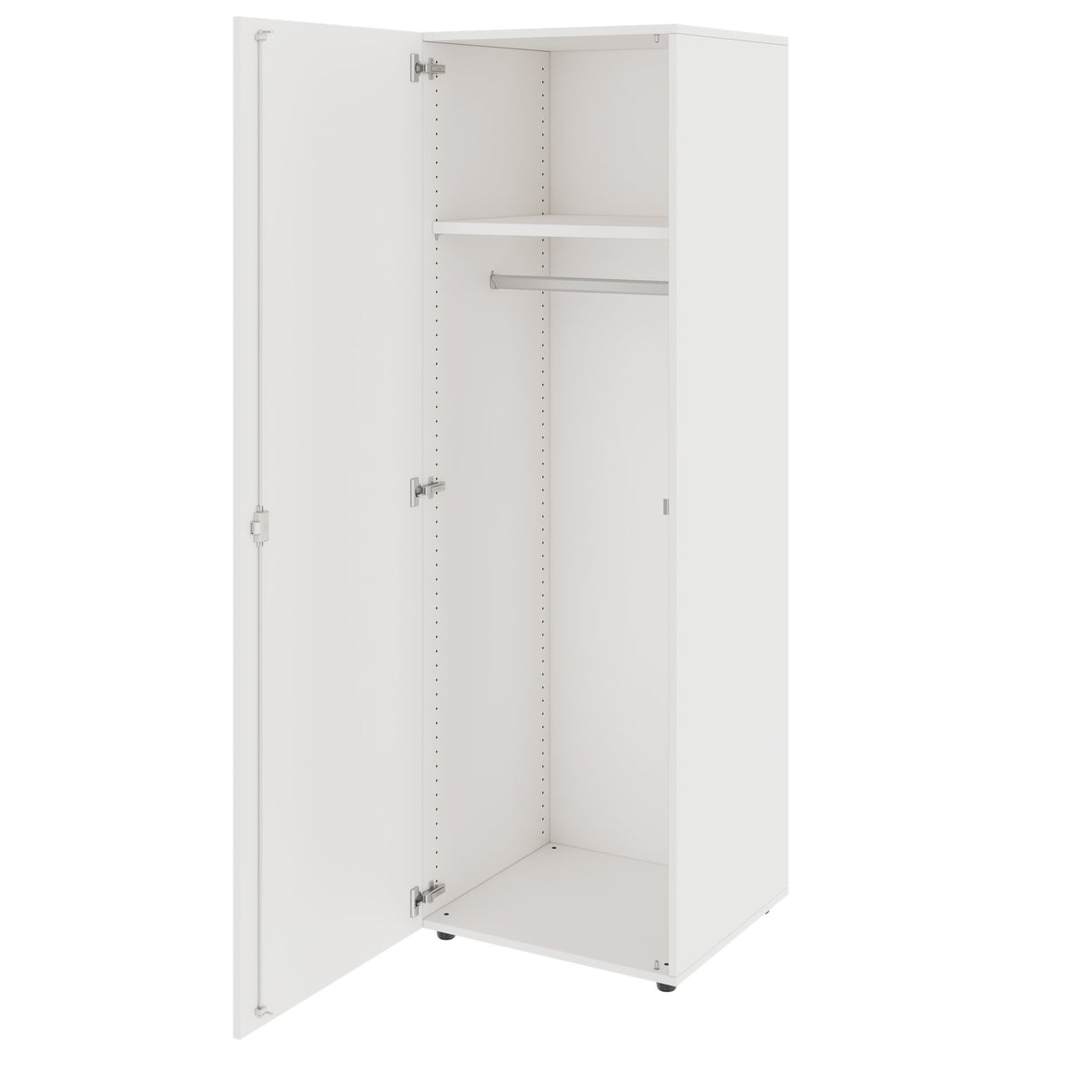PRO Garderobenschrank | 5 OH, 400 - 600 x 1880 mm, Soft-Close, Weiß - 4 Lightbox Main Image