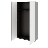 PRO Armoire de vestiaire | 5 oh, 800 - 1000 x 1880 mm, Soft -Close, graphite / blanc