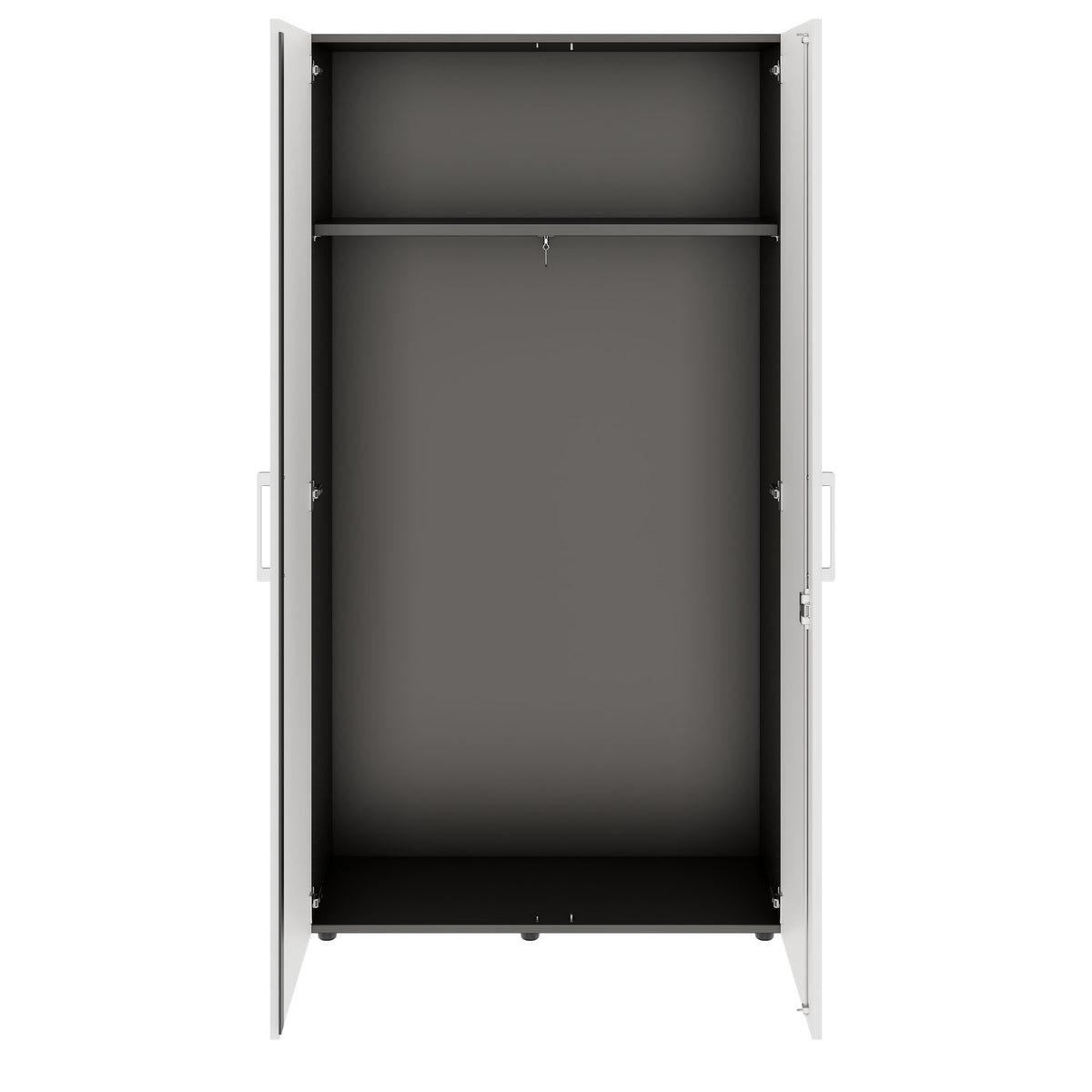PRO Garderobenschrank | 5 OH, 800 - 1000 x 1880 mm, Soft-Close, Graphit / Weiß - 3 Lightbox Main Image