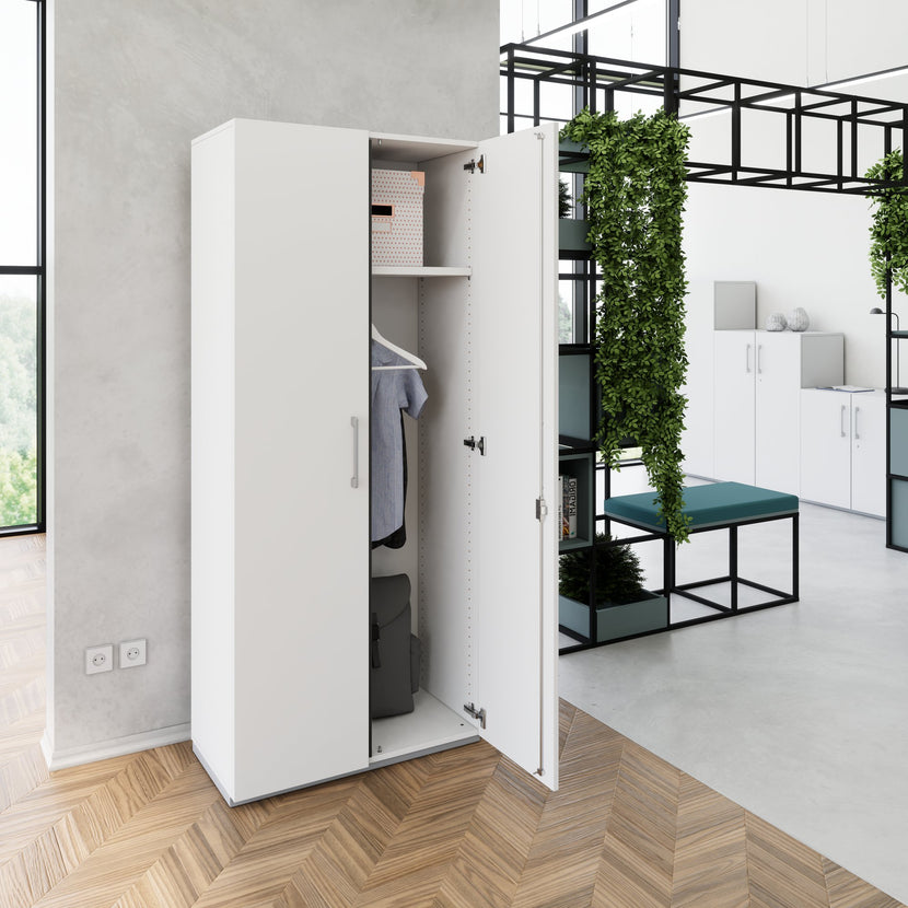 PRO Cloakroom cabinet | 5 Oh, 800 - 1000 x 1880 mm, soft -close, gray
