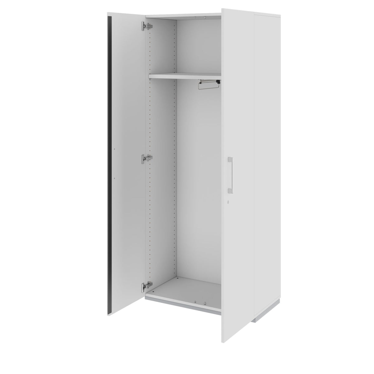 PRO Garderobenschrank | 5 OH, 800 - 1000 x 1880 mm, Soft-Close, Grau - 4 Lightbox Main Image