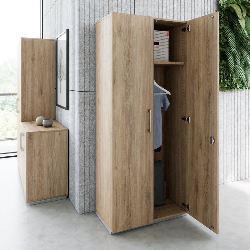 PRO Garderobenschrank | 5 OH, 800 - 1000 x 1880 mm, Soft-Close, Natureiche - 15 Main Image