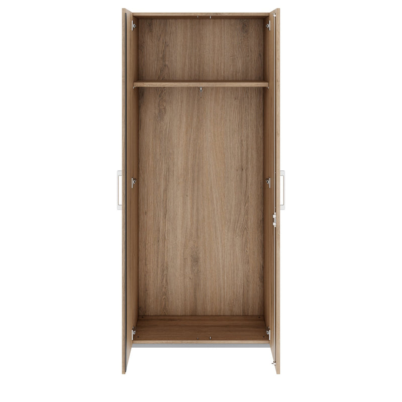 PRO Garderobenschrank | 5 OH, 800 - 1000 x 1880 mm, Soft-Close, Natureiche - 3 Main Image