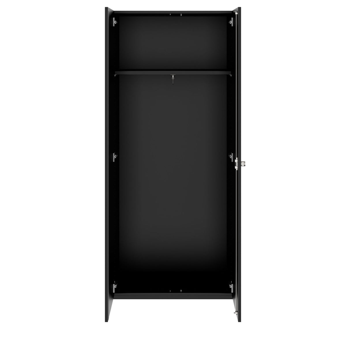 PRO Wardrobe cabinet | 5 OH, 800 - 1000 x 1880 mm, soft-close, black  - 3 Lightbox Main Image