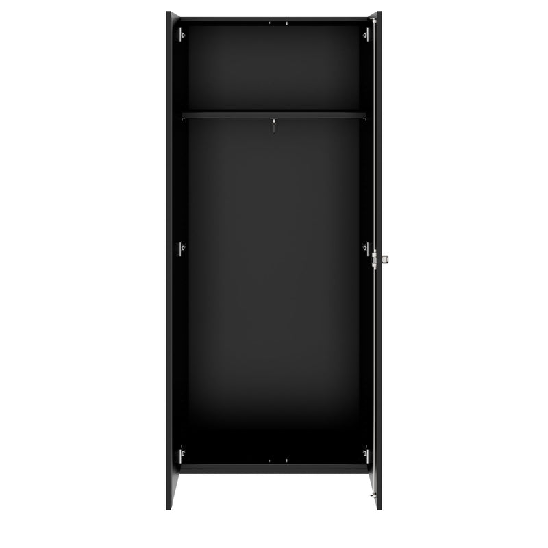 PRO Wardrobe cabinet | 5 OH, 800 - 1000 x 1880 mm, soft-close, black  - 3 Main Image