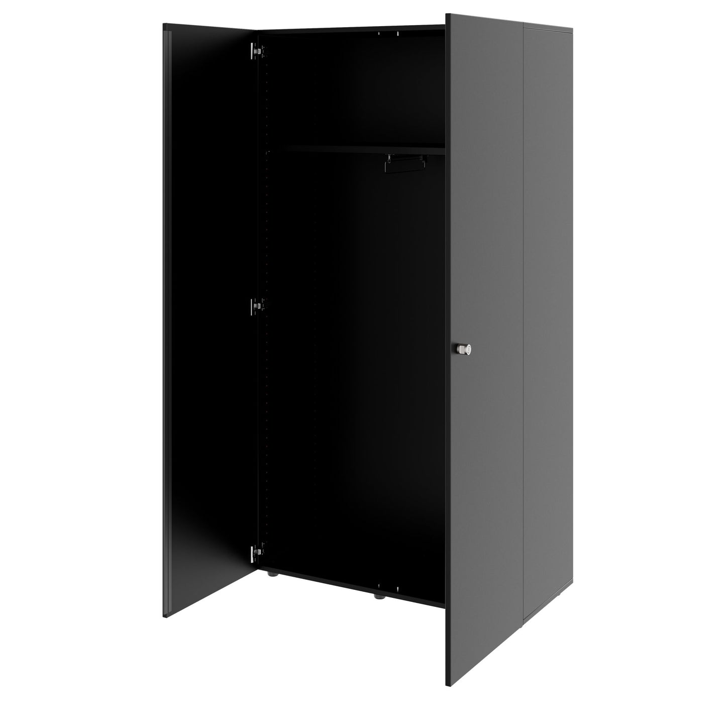 PRO Gabinetto di Cloakroom | 5 OH, 800 - 1000 x 1880 mm, morbido, nero