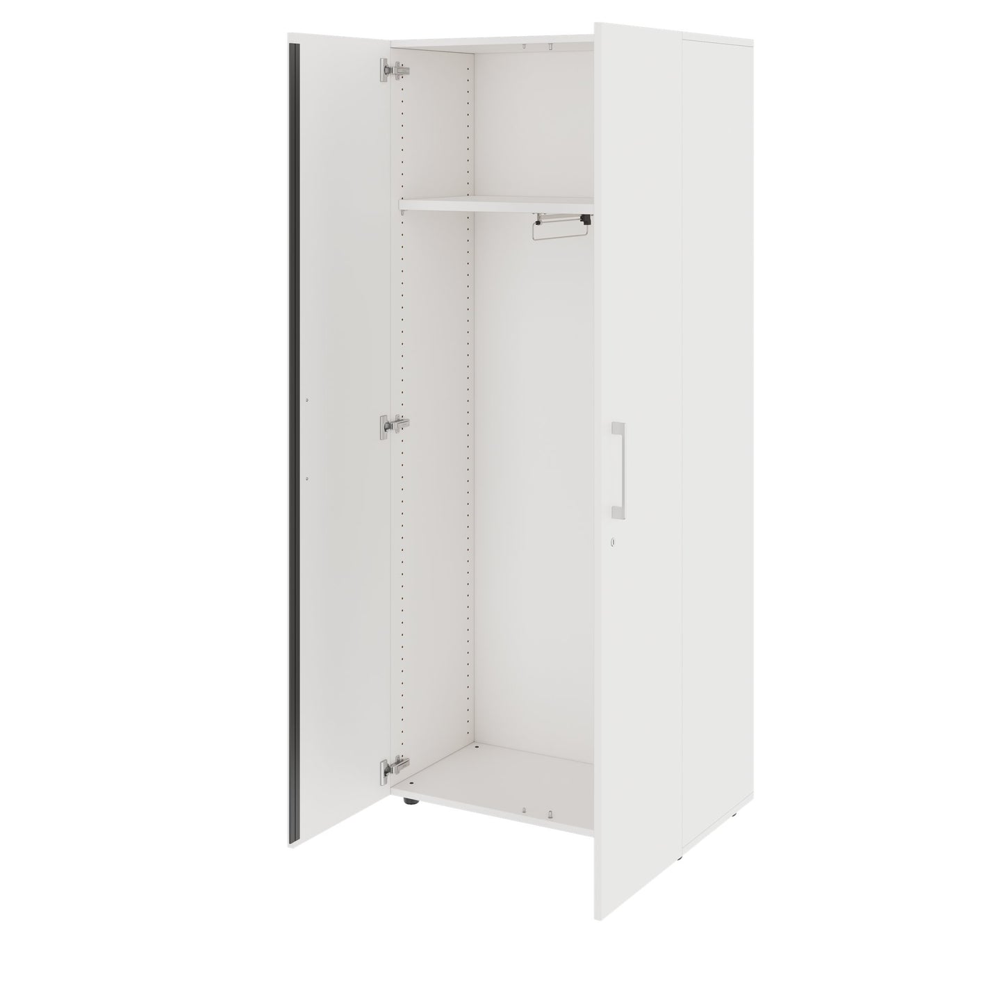 PRO Gabinetto di Cloakroom | 5 OH, 800 - 1000 x 1880 mm, morbido, bianco