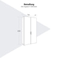 PRO Garderobenschrank | 6 OH, 1200 x 2250 mm, mit Regal, Soft-Close, Graphit / Weiß - 14 Thumbnail Image