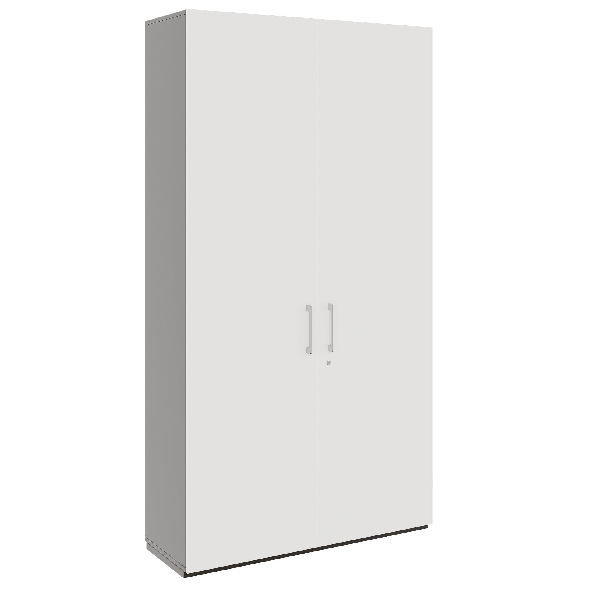 PRO Gabinetto di Cloakroom | 6 OH, 1200 x 2250 mm, con scaffale, chiusura morbida, grafite / bianco