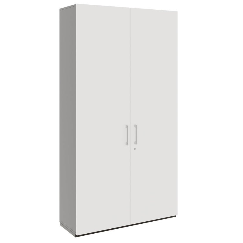 PRO Gabinetto di Cloakroom | 6 OH, 1200 x 2250 mm, con scaffale, chiusura morbida, grafite / bianco