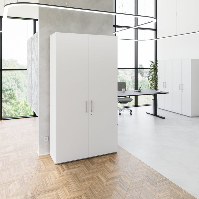 PRO Gabinetto di Cloakroom | 6 OH, 1200 x 2250 mm, con scaffale, morbido, grigio