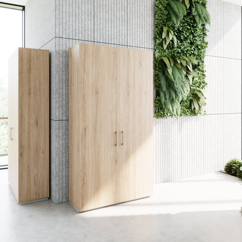 PRO Gabinetto di Cloakroom | 6 OH, 1200 x 2250 mm, con scaffale, area naturale, naturale