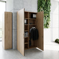 PRO Armoire vestiaire | 6 OH, 1200 x 2250 mm, avec étagère, fermeture amortie, chêne naturel  - 16 Thumbnail Image