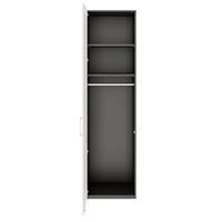 PRO Armoire de vestiaire | 6 oh, 400 - 600 x 2250 mm, soft -close, graphite / blanc