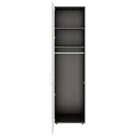 PRO Armoire de vestiaire | 6 oh, 400 - 600 x 2250 mm, soft -close, graphite / blanc