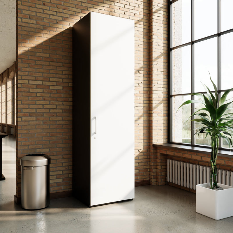PRO Garderobenschrank | 6 OH, 400 - 600 x 2250 mm, Soft-Close, Graphit / Weiß - 14 Main Image