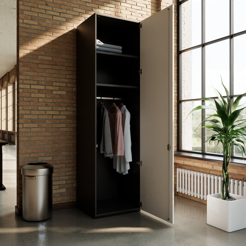 PRO Garderobenschrank | 6 OH, 400 - 600 x 2250 mm, Soft-Close, Graphit / Weiß - 15 Main Image