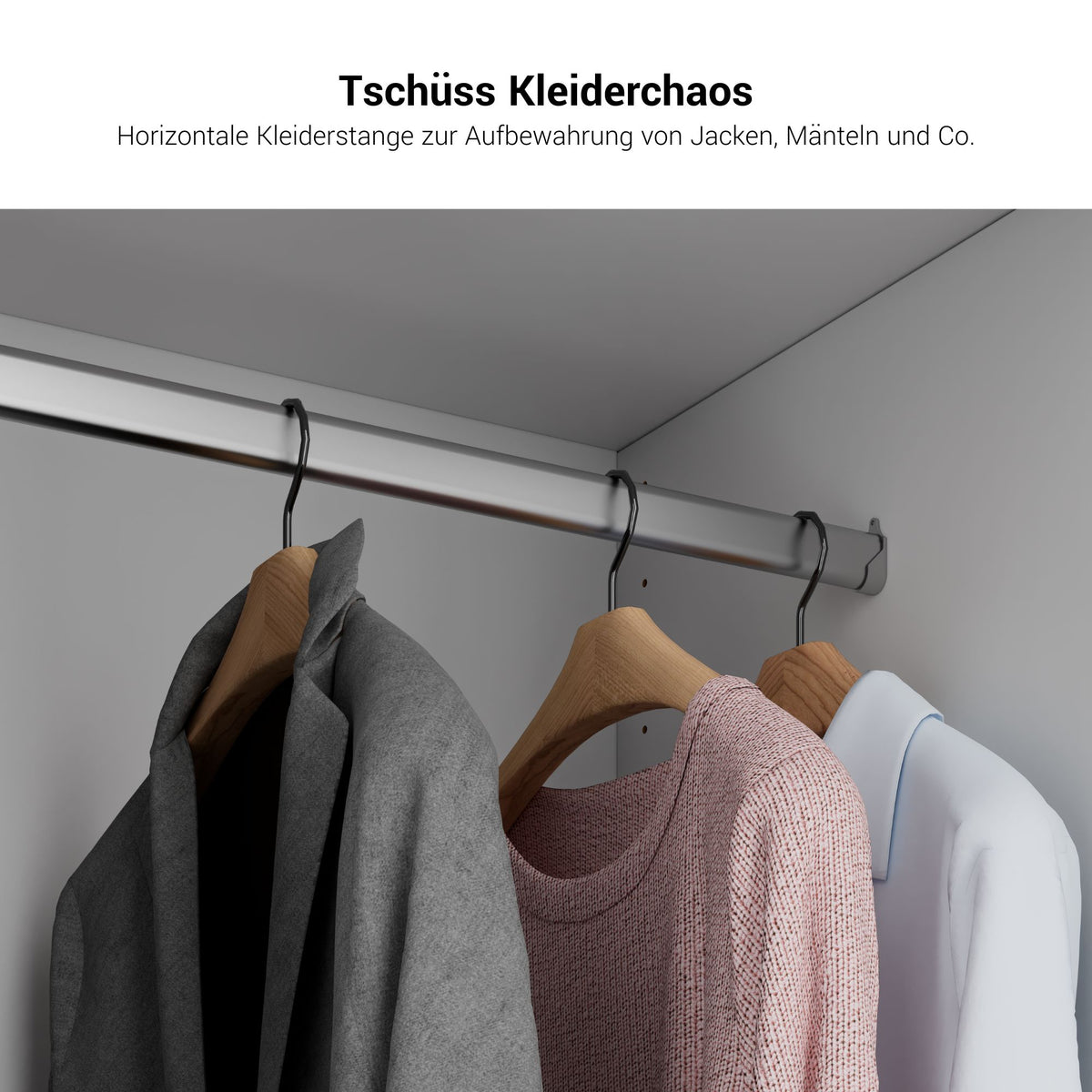 PRO Garderobenschrank | 6 OH, 400 - 600 x 2250 mm, Soft-Close, Grau - 10 Lightbox Main Image