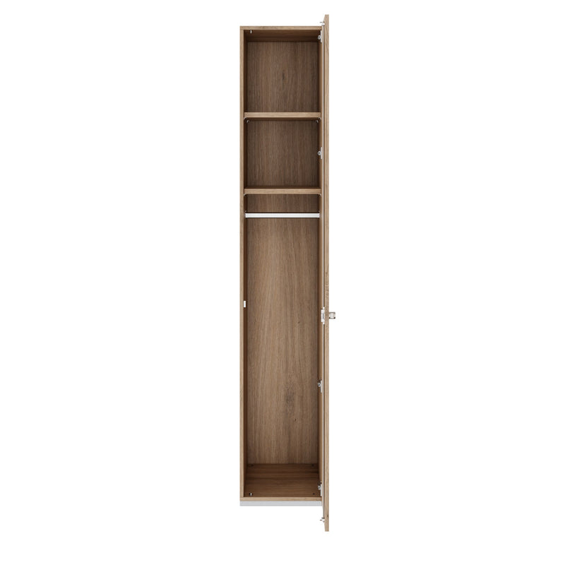 PRO Garderobenschrank | 6 OH, 400 - 600 x 2250 mm, Soft-Close, Natureiche - 3 Main Image